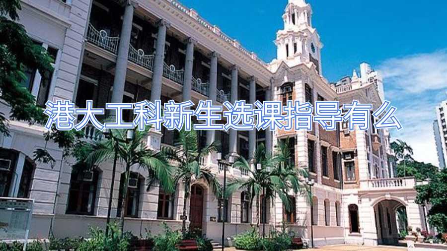 港大工科新生選課指導(dǎo)有么
