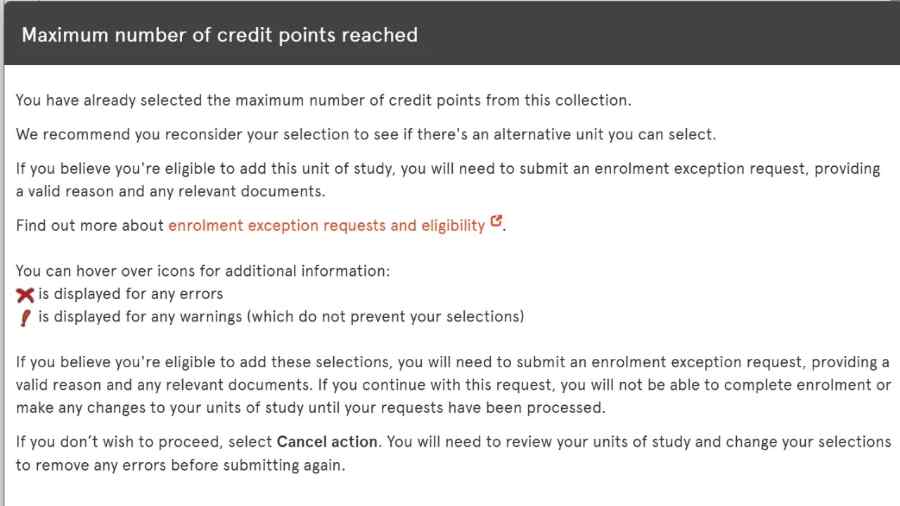 悉尼大學(xué)學(xué)分選多了怎么辦